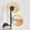 Gastor globe light, wall light Amber, 3-light sources