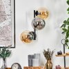 Gastor globe light, wall light Amber, Smoke-coloured, 3-light sources