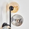 Gastor globe light, wall light Amber, Smoke-coloured, 3-light sources