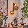 Gastor globe light, wall light Amber, Smoke-coloured, 3-light sources