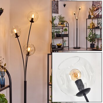 Ripoll globe light, floor lamp clear, 3-light sources