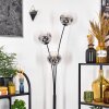 Ripoll globe light, floor lamp chrome, clear, Smoke-coloured, 3-light sources