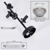Koyoto ceiling light, globe light 32 cm chrome, clear, Smoke-coloured, 4-light sources