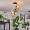 Ripoll ceiling light, globe light Amber, clear, Smoke-coloured, 4-light sources