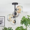 Ripoll ceiling light, globe light Amber, clear, Smoke-coloured, 4-light sources