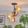 Ripoll ceiling light, globe light Amber, clear, Smoke-coloured, 4-light sources