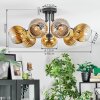 Koyoto ceiling light, globe light 82 cm gold, clear, 7-light sources
