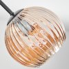 Ripoll ceiling light, globe light Amber, clear, Smoke-coloured, 5-light sources