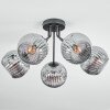 Ripoll ceiling light, globe light Smoke-coloured, 5-light sources