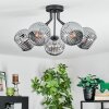 Ripoll ceiling light, globe light Smoke-coloured, 5-light sources