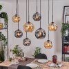 Ripoll hanging light, globe light, pendant light Ecru, black, 8-light sources