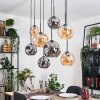 Ripoll hanging light, globe light, pendant light Ecru, black, 8-light sources
