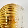 Koyoto globe light, wall light gold, clear, 3-light sources