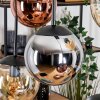 Gastor hanging light, globe light, pendant light Amber, chrome, coppery, Smoke-coloured, 6-light sources