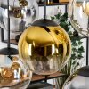 Gastor hanging light, globe light, pendant light Amber, gold, clear, Smoke-coloured, 6-light sources
