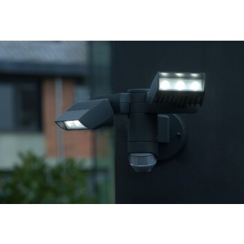 Lutec CORN outdoor wall light LED anthracite, 6-light sources