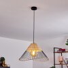SHALO Pendant Light Light wood, black, 1-light source