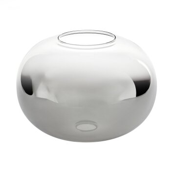 Glass lamp shade  Apedo replacement glass, spare part clear, Smoke-coloured