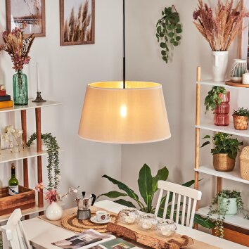 Bassagoda hanging light, pendant light beige, white, 1-light source