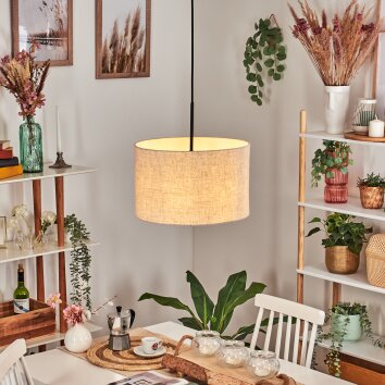 Bassagoda hanging light, pendant light beige, white, 1-light source