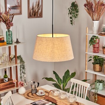 Bassagoda hanging light, pendant light beige, white, 1-light source