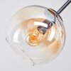 Koyoto ceiling light, globe light 42 cm Amber, clear, Smoke-coloured, 3-light sources