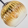 Koyoto ceiling light, globe light 42 cm blue, gold, green, clear, 3-light sources