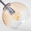 Koyoto ceiling light, globe light 82 cm Amber, clear, Smoke-coloured, 7-light sources