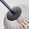 Koyoto ceiling light, globe light 82 cm Amber, clear, Smoke-coloured, 7-light sources