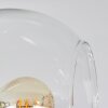 Koyoto ceiling light, globe light clear, 4-light sources