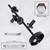 Koyoto ceiling light, globe light 32 cm chrome, Smoke-coloured, 4-light sources