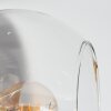 Koyoto ceiling light, globe light 32 cm clear, Smoke-coloured, 4-light sources