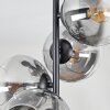 Koyoto ceiling light, globe light 32 cm clear, Smoke-coloured, 4-light sources
