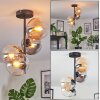 Gastor ceiling light, globe light 32 cm Amber, clear, Smoke-coloured, 4-light sources