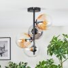 Gastor ceiling light, globe light 32 cm Amber, clear, Smoke-coloured, 4-light sources