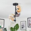 Gastor ceiling light, globe light 32 cm Amber, clear, Smoke-coloured, 4-light sources