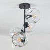 Ripoll ceiling light, globe light clear, 4-light sources
