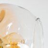 Ripoll ceiling light, globe light Amber, clear, 4-light sources