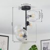 Koyoto ceiling light, globe light 32 cm clear, 4-light sources