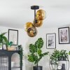 Koyoto ceiling light, globe light 32 cm gold, clear, 4-light sources