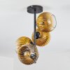 Koyoto ceiling light, globe light 32 cm gold, clear, 4-light sources