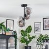 Koyoto ceiling light, globe light 32 cm clear, Smoke-coloured, 4-light sources
