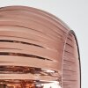 Koyoto ceiling light, globe light coppery, 4-light sources
