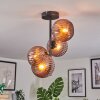 Koyoto ceiling light, globe light coppery, 4-light sources