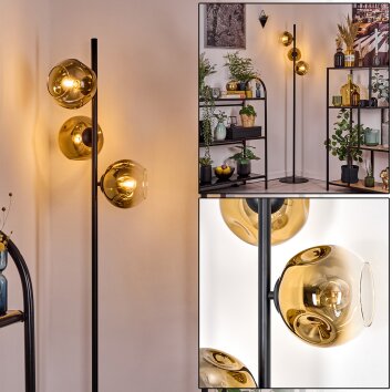 Ripoll floor lamp gold, clear, 3-light sources