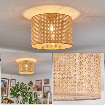 Barcos ceiling light brown, Ecru, 1-light source