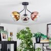 Koyoto ceiling light, globe light 42 cm chrome, gold, clear, coppery, Smoke-coloured, 3-light sources