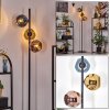 Ripoll floor lamp blue, gold, coppery, 3-light sources