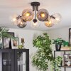 Ripoll ceiling light, globe light Amber, clear, Smoke-coloured, 7-light sources