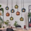 Ripoll hanging light, globe light, pendant light Ecru, black, 8-light sources